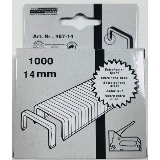GRAPA 487 PARA GRAPADORA MANUAL M484 LARGO 10. CAJA DE 1 MILLAR