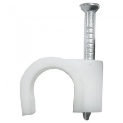 GRAPA CABLE MANGUERA BLANCA 10MM.(100U)