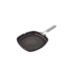 GRILL PIEDRA MANGO ABATIBLE SUPREME 28CM RAYADA