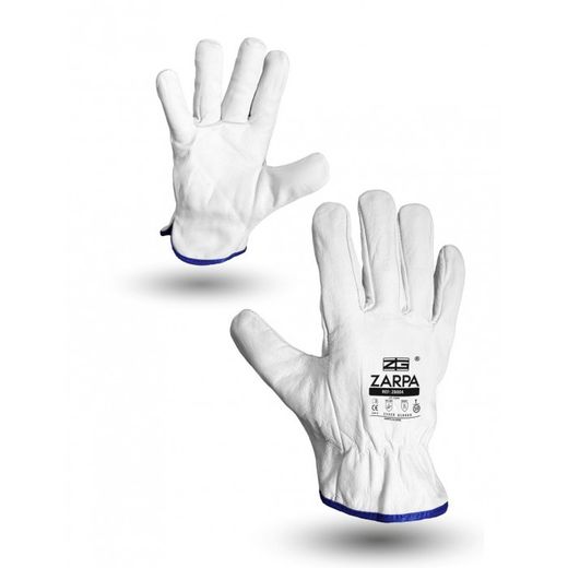 GUANTE DE PIEL FLOR.RIBETE AZUL. GROSOR 0.8 – 1.0 MM T9