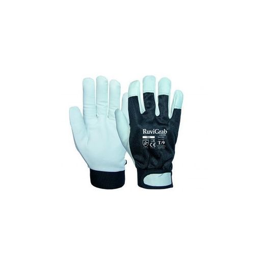 GUANTE INTERLOCK, CIERRE VELCRO, DORSO ALGODON T-10