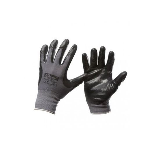 GUANTE NITRILO MALLA 100% NEGRO T.6