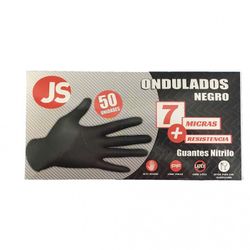 GUANTE NITRILO NEGRO DIAMANTADO TALLA M. CAJA 50