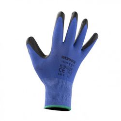 GUANTE NITRILO WORKFIT NEGRO-AZUL 7"