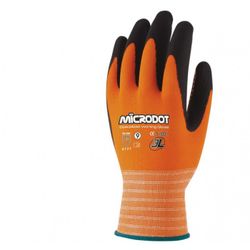 GUANTE NYLON Y NITRILO FOAM COLOR NARANJA Y NEGRO TALLA 9