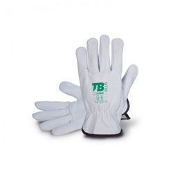 GUANTE PIEL FLOR CONDUCTOR GRIS T-8