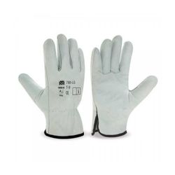 GUANTE PIEL FLOR CONDUCTOR GRIS T-9