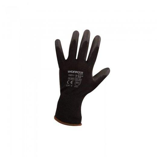 GUANTE PU WORKFIT NEGRO-NEGRO 7"