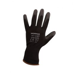 GUANTE PU WORKFIT NEGRO-NEGRO 8"