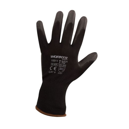 GUANTE PU WORKFIT NEGRO-NEGRO 9"