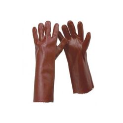 GUANTE REVESTIDO DE PVC ROJO (LONGITUD 40 CM)