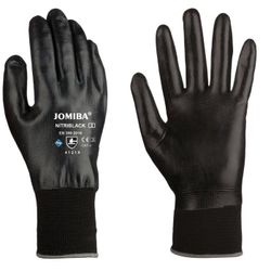 GUANTE TODO NITRILO SOPORTE NYLON NEGRO T-9