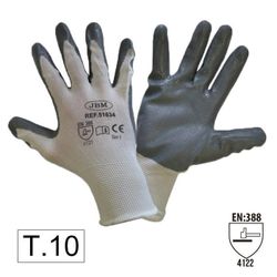 GUANTES CON PALMA REFORZADA DE NITRILO T. 10 - MODELO NUEVO