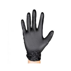 GUANTES NEGROS DESECHABLES DE NITRILO T-L 7.0ML (100U)