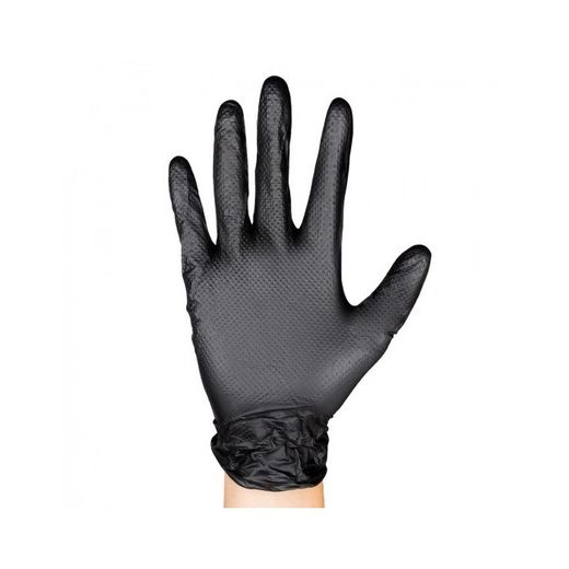 GUANTES NEGROS DESECHABLES DE NITRILO T-L 7.0ML (100U)