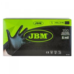 GUANTES NEGROS DESECHABLES DE NITRILO T:L 5MIL