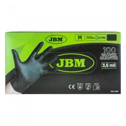 GUANTES NEGROS DESECHABLES DE NITRILO T:M 3.5MIL