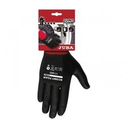 H111805/11 GUANTE NYLON/FIBRA LYCRA DORSO RECUBIERTO DE NITRILO FOAM ROJO/NEGRO CO
