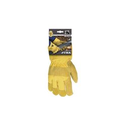 H401SMC/9 GUANTE PIEL SERRAJE CRUPON VACUNO/LONA CALIDAD PREMIUM RFZO UÑEROS, PULGAR
