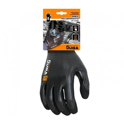 H5520RF/8 GUANTE NAILON CON DOBLE RECUBRIMIENTO NITRILO/PU DE BASE ACUOSA CON CARTONCILLO.