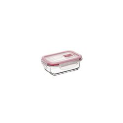 HERMETICO COOK&EAT VIDRIO RECT. 0,37L /ROJO