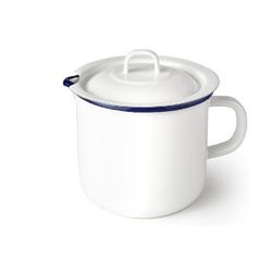 HERVIDOR DE LECHE CON TAPA BLANCA 14CM