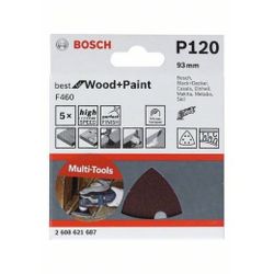 HOJA DE LIJA PRO F460, 93X93MM, G180, 5 UNIDADES
