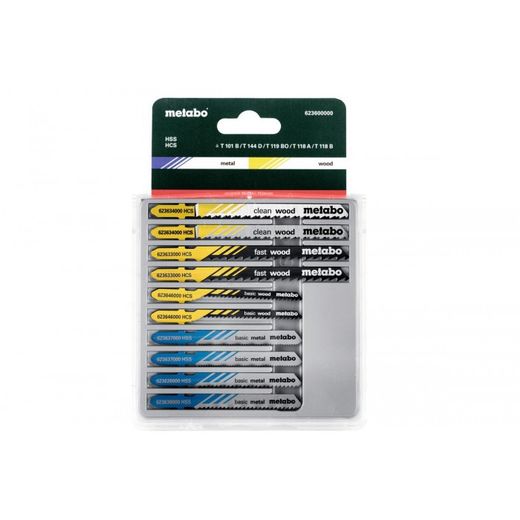 HOJA DE SIERRA DE CALAR SET 10 UDS PARA: MADERA, METAL Y PLAST.. HCS 51 - 74 MM