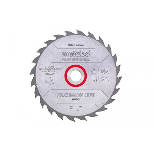 HOJA DE SIERRA PRECISIONCUTPROF 165X20 MM 24 WZ 20°