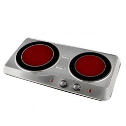 HORNILLO INOX.VITRO.2FUEGOS 2000W KUKEN