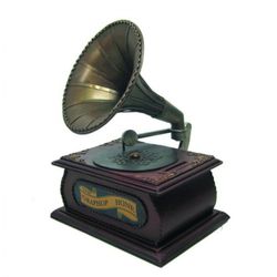 HUCHA GRAMOFONO DECORATIVO VINTAGE