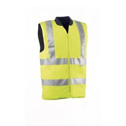 HV708/XL CHALECO REVERSIBLE 100% POLIESTER OXFORD/PU CON BANDAS REFLECTANTES 3M COL