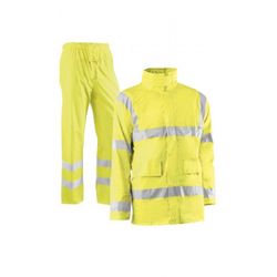 HV750/XXL TRAJE AGUA 100% PU S/SOPORTE DE POLIESTER TRICOTADO BANDAS REFLECTANTES/COSTRAJE TERMOSOLDA