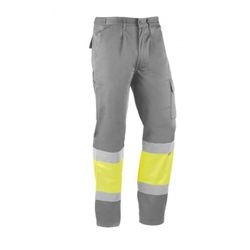 *HV816/S PANTALON MULTIBOLSILLOS 65% POLIESTER 35% ALGUANTE DE 235 GR./M² BANDAS REFLECTANTE