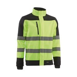 HV9910/3XL CHAQUETA CORTAVIENTOS 100% POLIESTER BANDAS REFLECTANTES COLOR AMARILLO FLUOR/