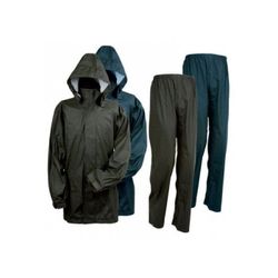 IMPERMEABLE POLIURETANO PVC POLYESTER AZUL T.L