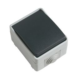 Amig 8461 | interruptor estanco ip54 3621 | 90 x 65 x 52 mm | policarbonato | gris