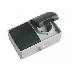 INTERRUPTOR+BASE ESTAN IP54 3620 GRIS(D)