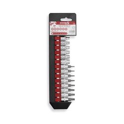 JUEGO 14 UD. VASOS+PUNTAS TORX 1/4