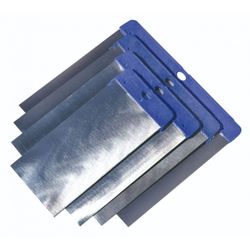 JUEGO 4 ESPATULAS CARROCERO DE 60/80/100/120 MM. ACERO INOX.