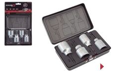 JUEGO 4 VASOS 1/4" VARILLAS M12-10-8-6