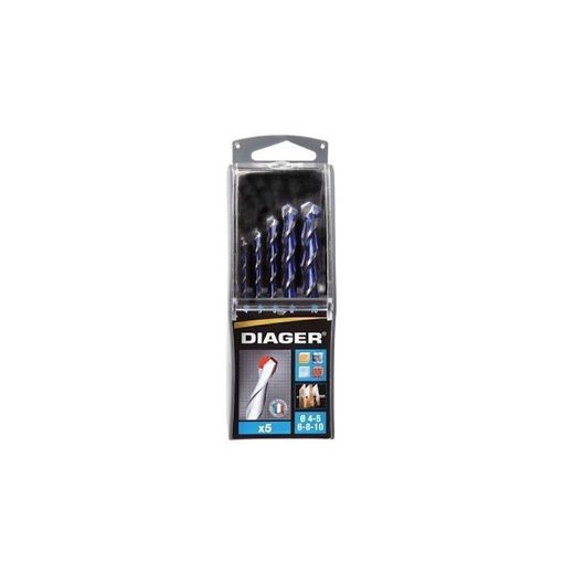 JUEGO 5 PIEZAS BROCAS MULTIMATERIALES D.4-5-6-8-10