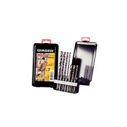 JUEGO 7 BROCAS BOOSTER-PLUS DIAGER EN ESTUCHE METALICO - D.6-8-10 LONGITUD 110 MM Y D.6-8-10-12 LONGITUD 160 MM