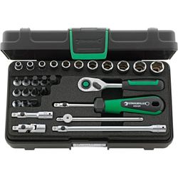 JUEGO COMPLETO DE LLAVE DE VASO 1/4" 40/23/6QR