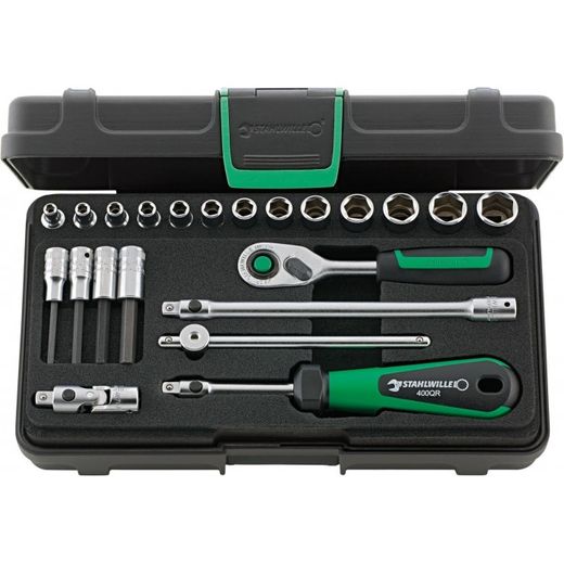 JUEGO COMPLETO DE LLAVE DE VASO 1/4" 40/44/17/5QR KN