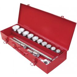 JUEGO DE 14 PZAS. LLAVES DE VASO 3/4" 22-50MM (6 CANTOS)