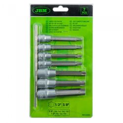 JUEGO DE 7 PUNTAS TORX DE 3/8" Y 1/2"