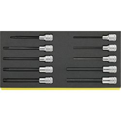 JUEGO DE BOCAS DE LLAVE DE VASO 1/2" - LARGAS - TCS 1054/2054/10