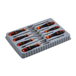 JUEGO DE DESTORNILLADORES POZIDRIV/TORX BAHCOFIT CON MANGO DE GOMA (7PZAS)