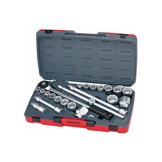 JUEGO DE LLAVES DE VASO BIHEXAGONALES 3/4" T3422S 22 PZAS